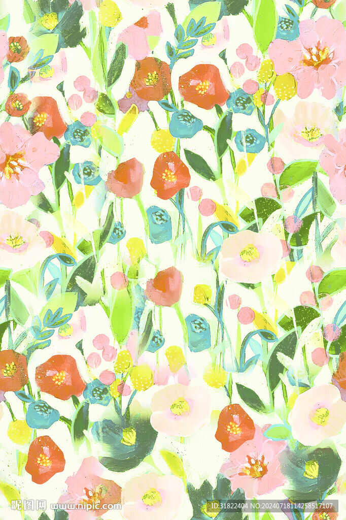 油画花