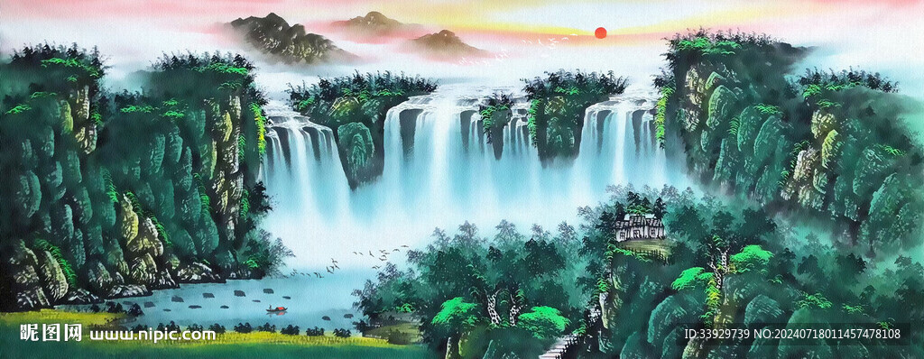 巨幅山水风景画