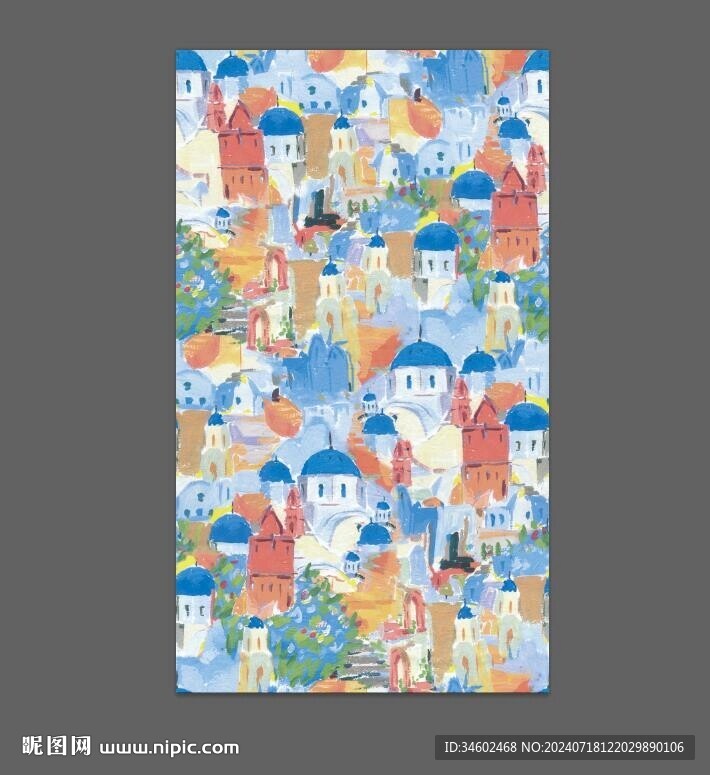 油画 房子