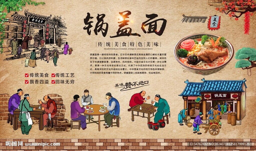 锅盖面 
