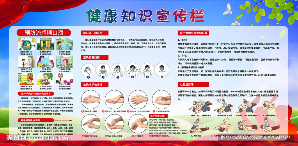 健康知识宣传栏展板