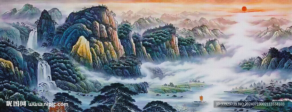 源远流长国画山水画