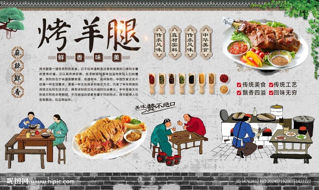 烤羊腿