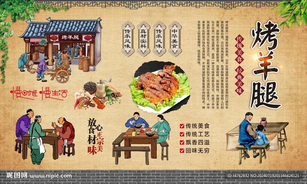 烤羊腿 