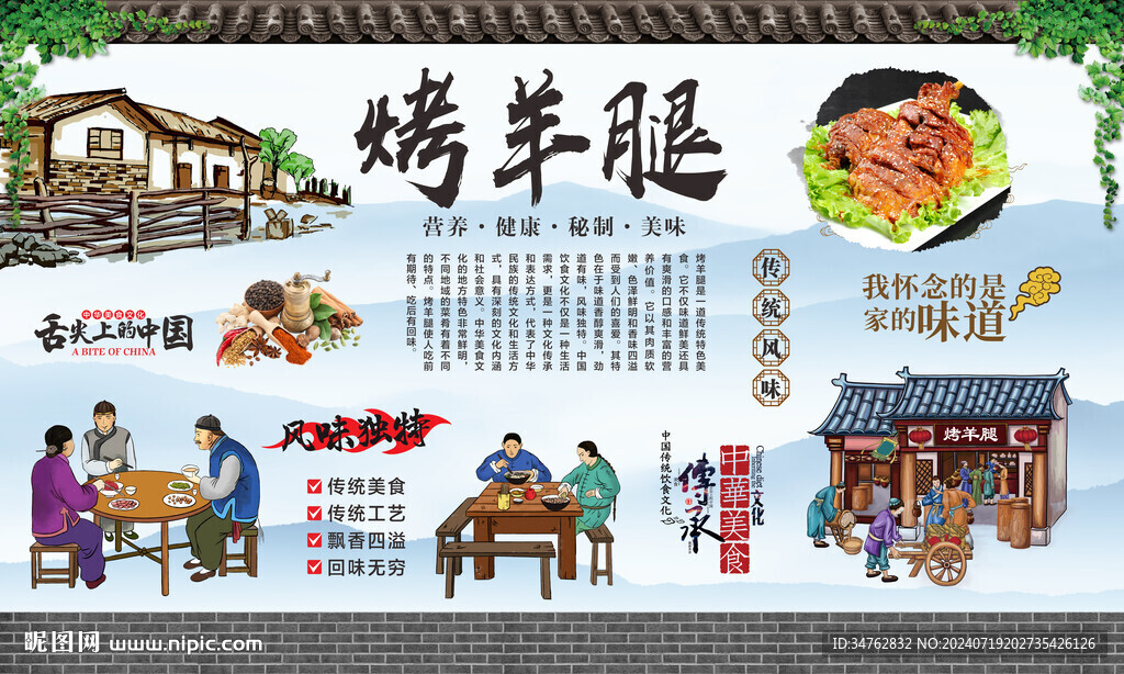 烤羊腿 