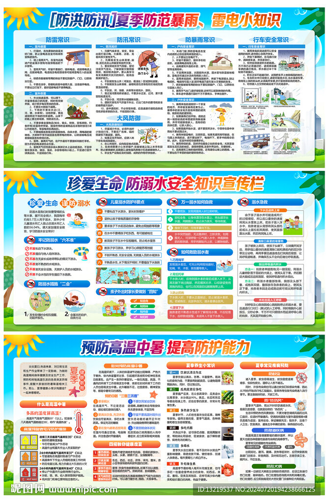 夏季安全教育宣传栏