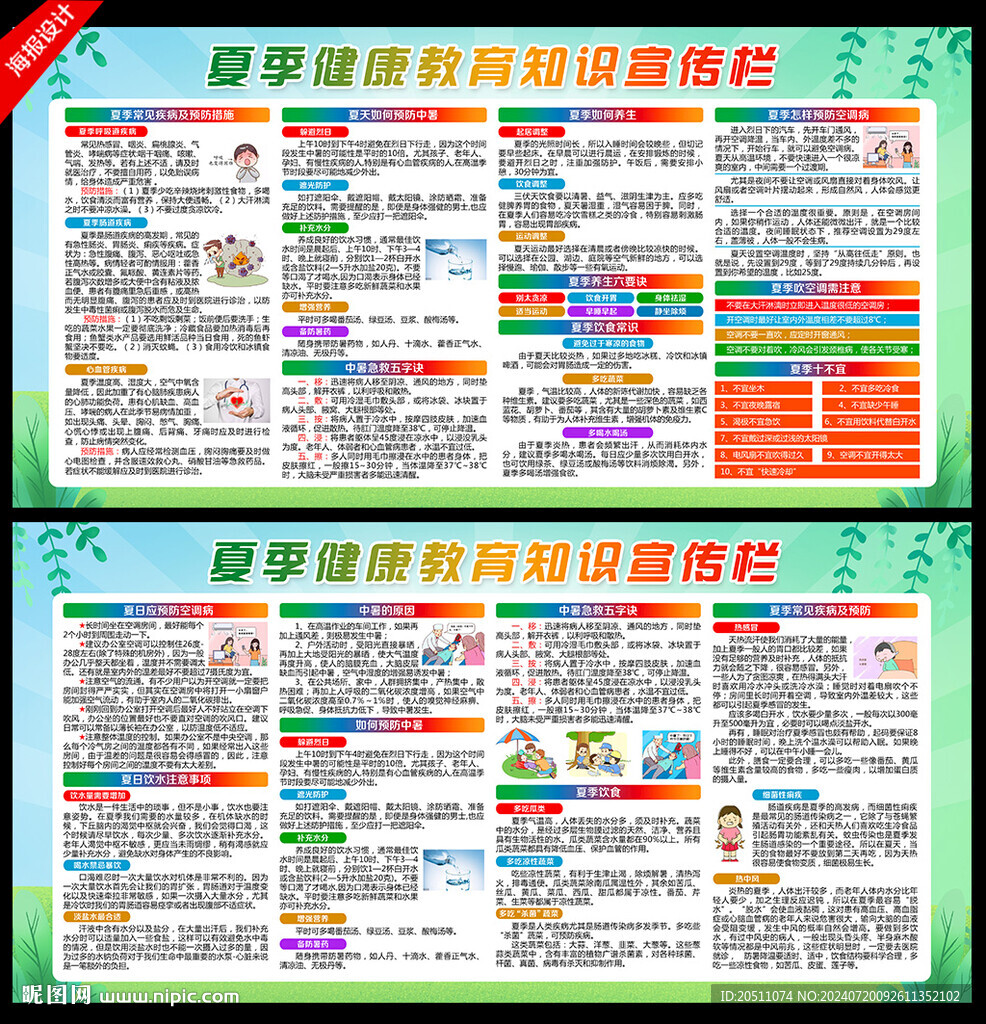 夏季健康教育展板