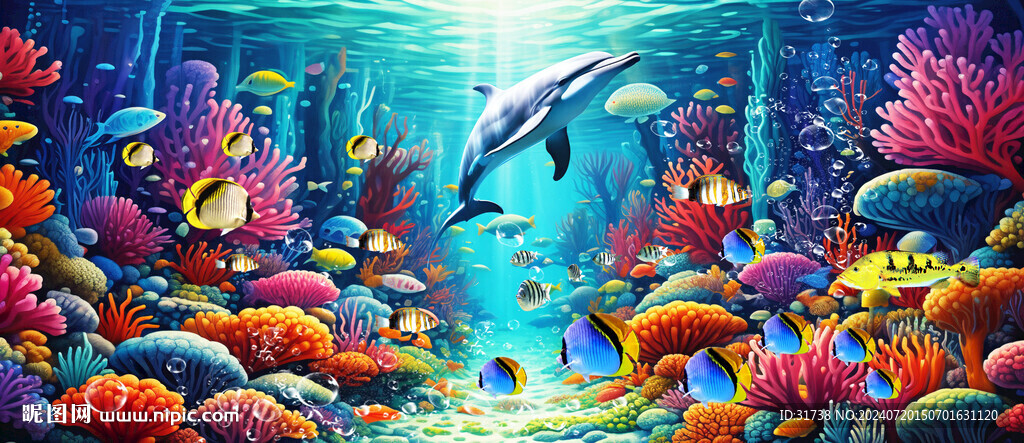 海底世界背景墙