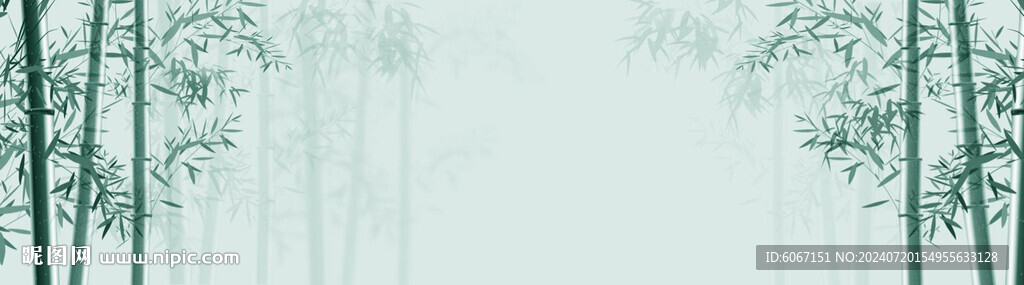 巨幅水墨竹子背景墙