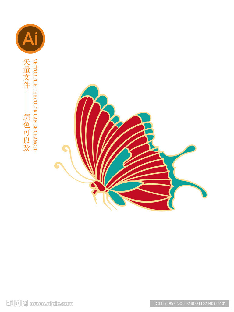 插画蝴蝶
