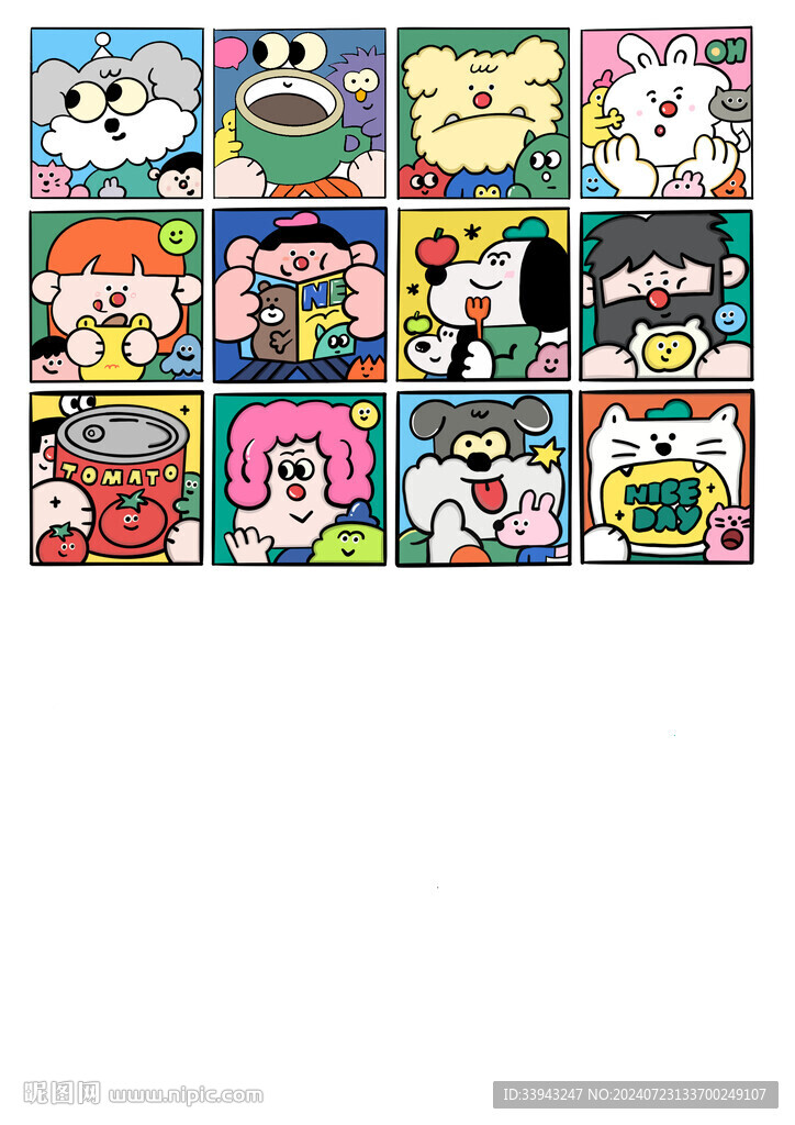 插画线稿与色稿
