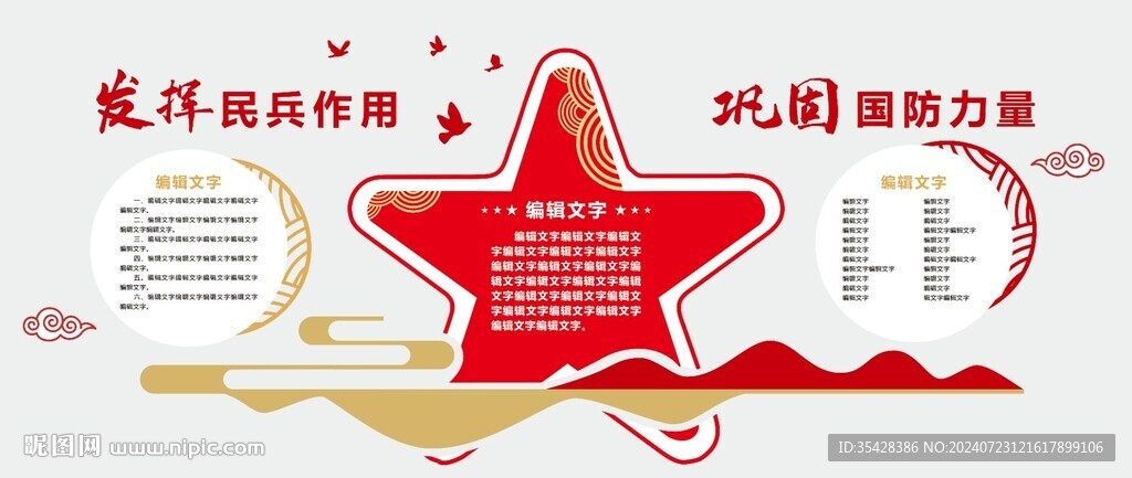 民兵之家党建形象墙