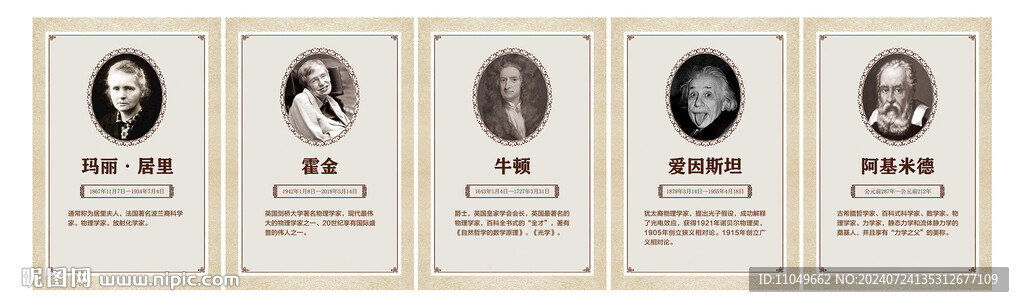 科学家 名人展板