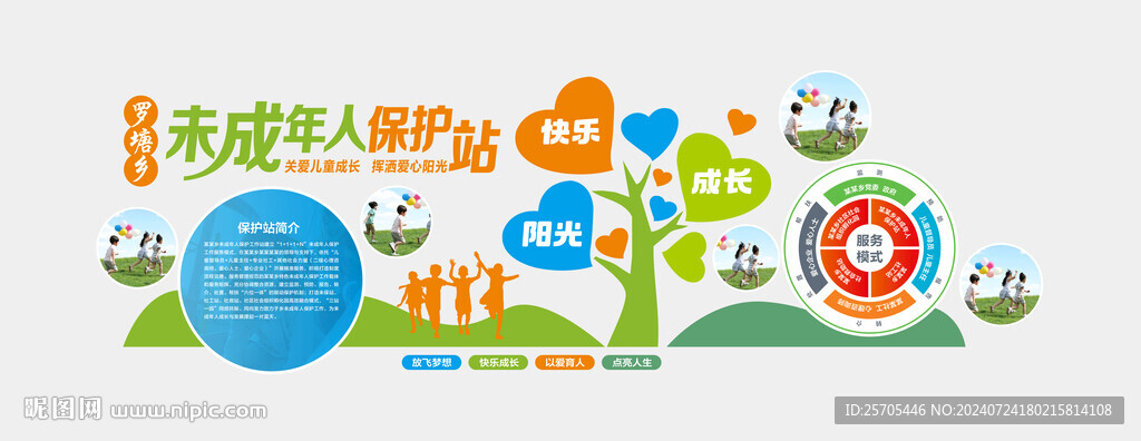未成年保护站文化墙