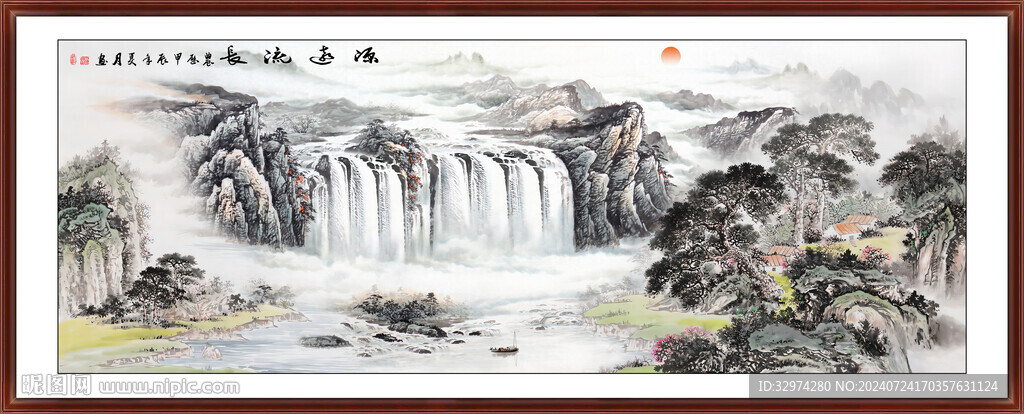 中国山水水墨画
