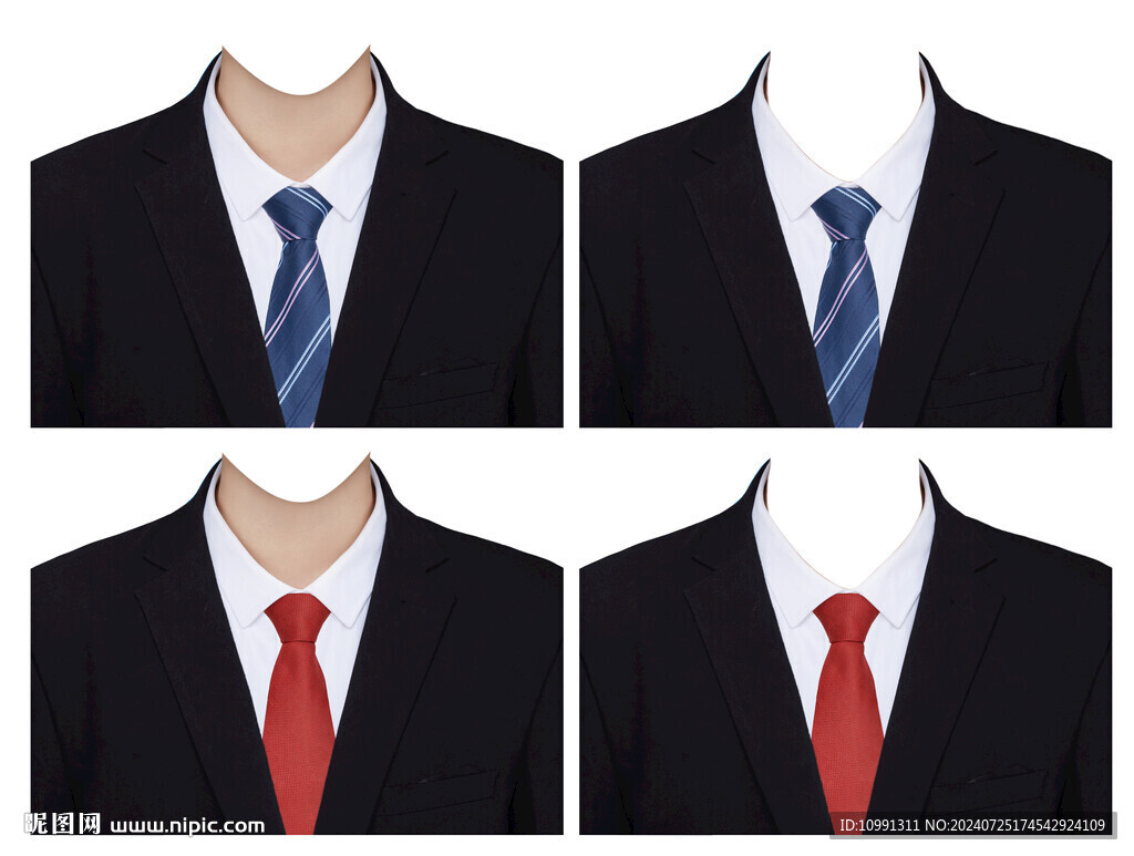 男西装证件照衣服素材psd
