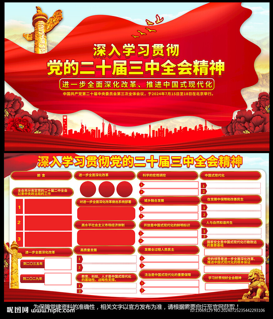 二十届三中全会展板