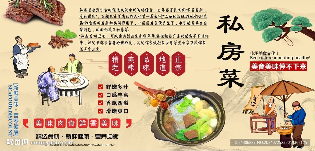 私房菜背景墙