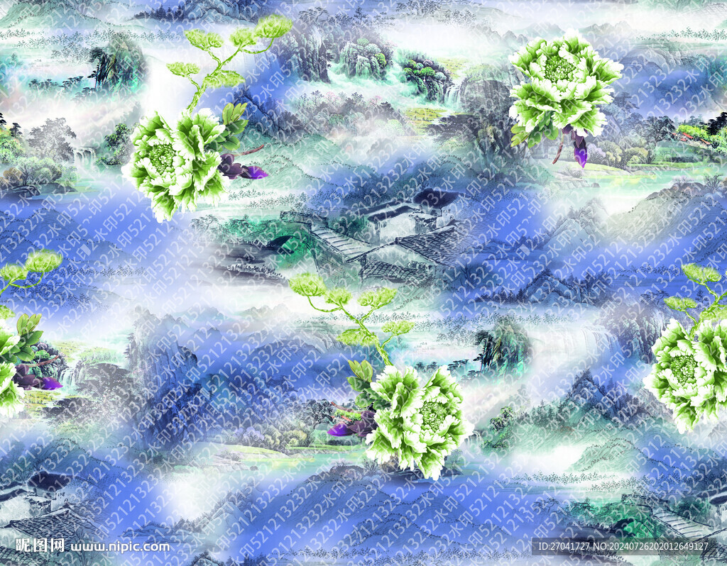 山水 大牌花