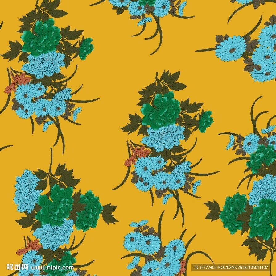 手绘花 矢量花 色块花