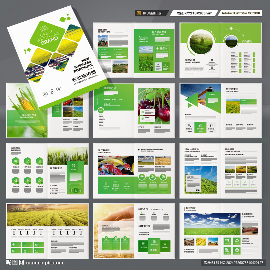农业画册模板