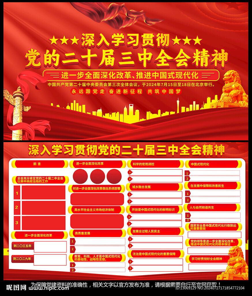 二十届三中全会展板