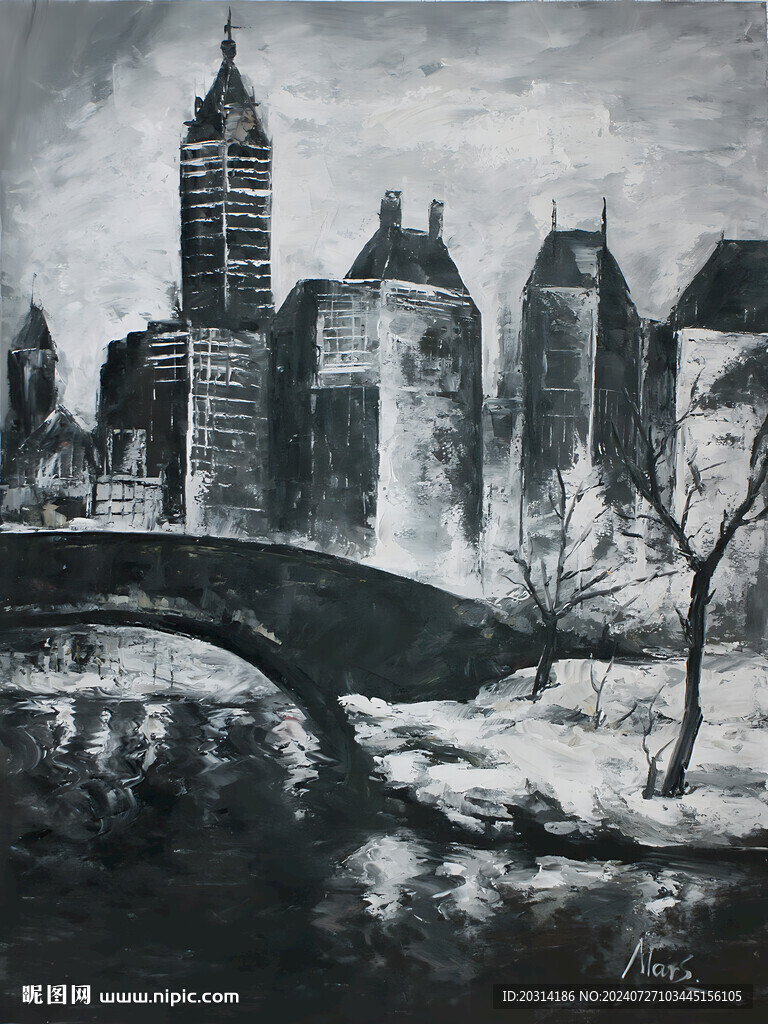 黑白欧美装饰画