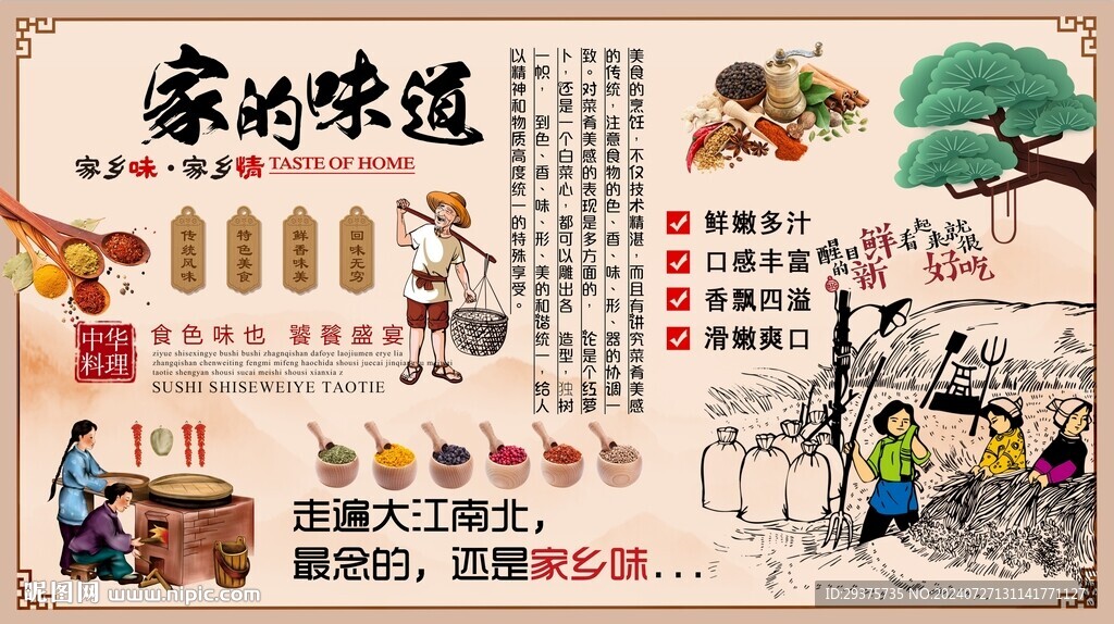 家的味道背景墙