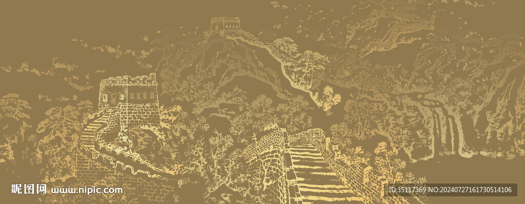 长城壁纸壁画装饰画