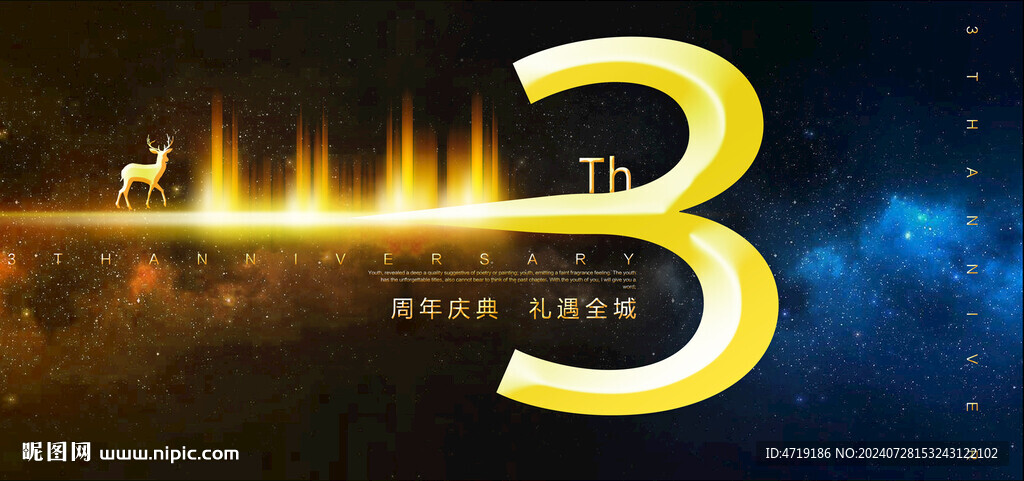 3周年庆地产海报