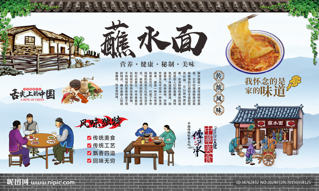 蘸水面 