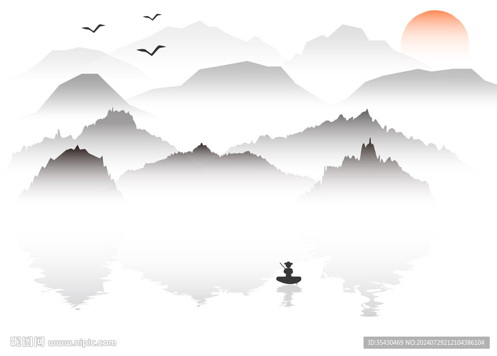 水墨山水背景