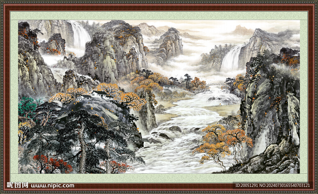 风景国画 