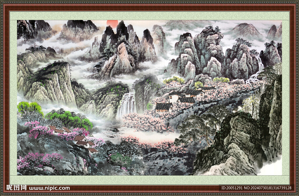 中国画山水 