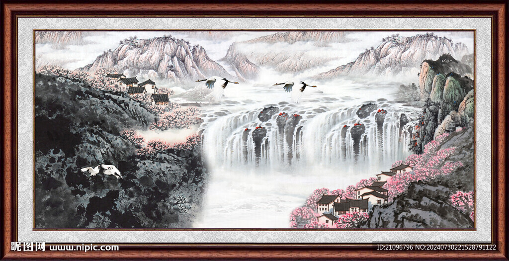 山水中堂画 