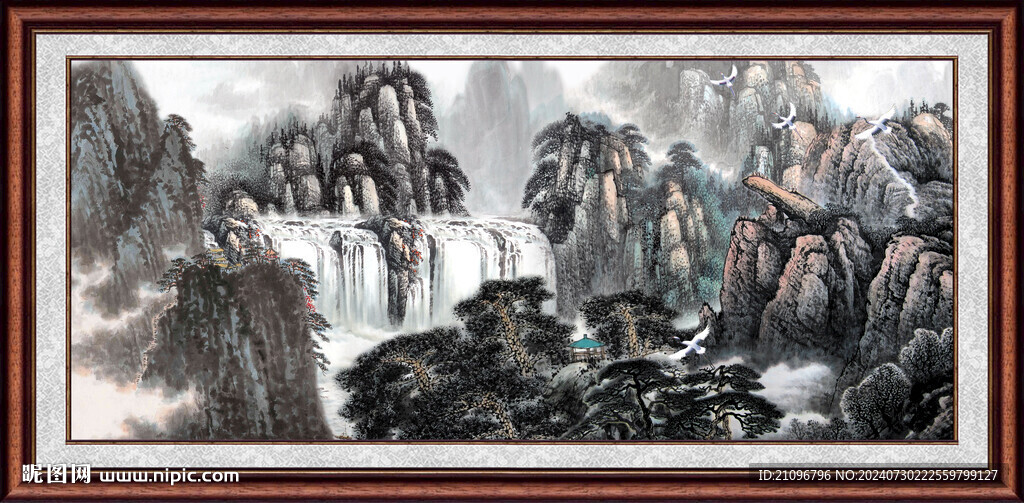 山水中堂画 
