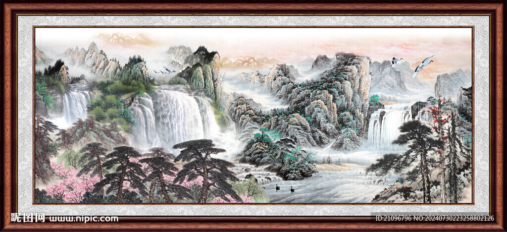山水中堂画 