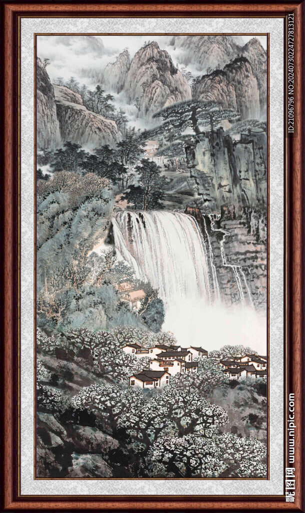 客厅山水壁画 