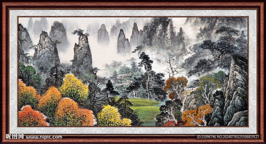 客厅山水风景 