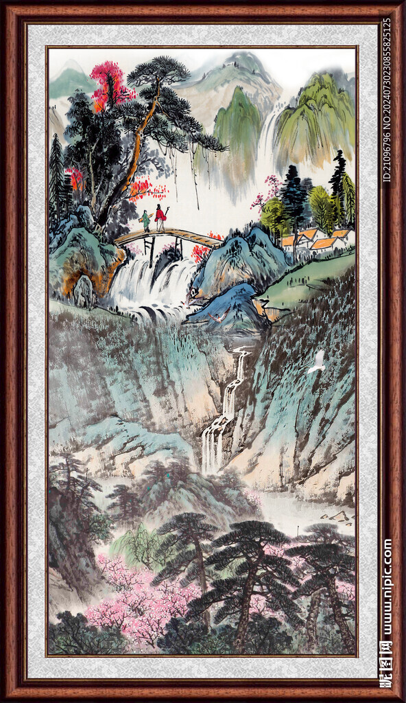 客厅山水风景 