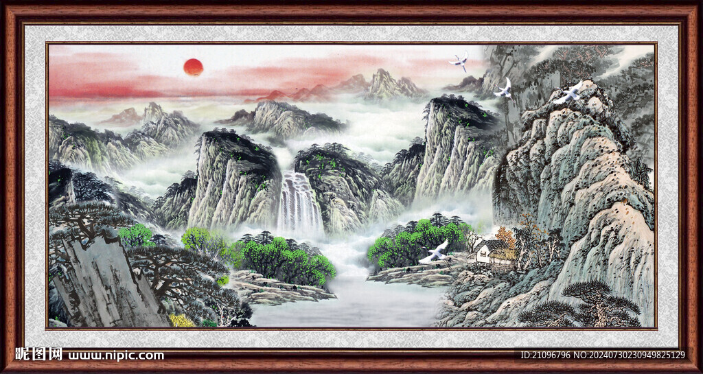 客厅山水风景 