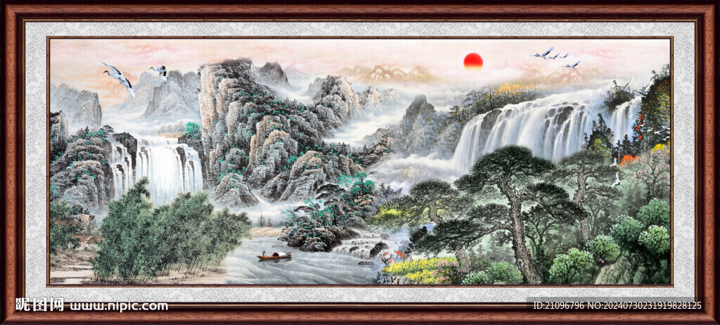 客厅山水风景 