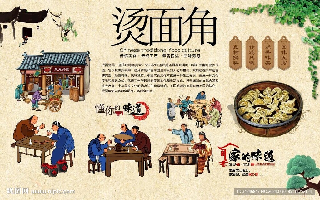 烫面角