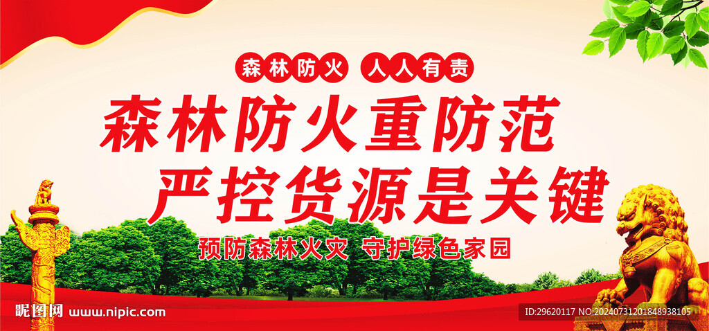 森林防火宣传展板标语