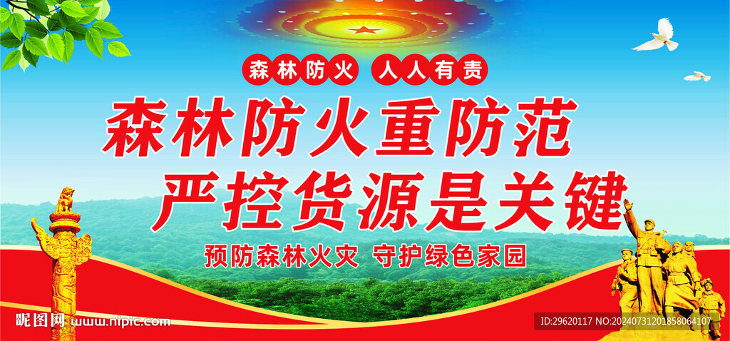 森林防火宣传展板标语