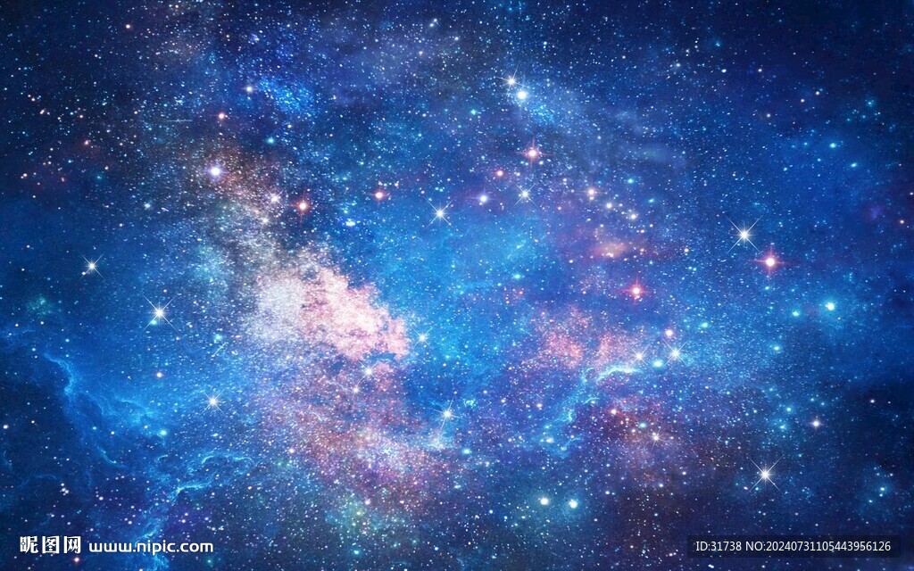 蓝色星空背景墙