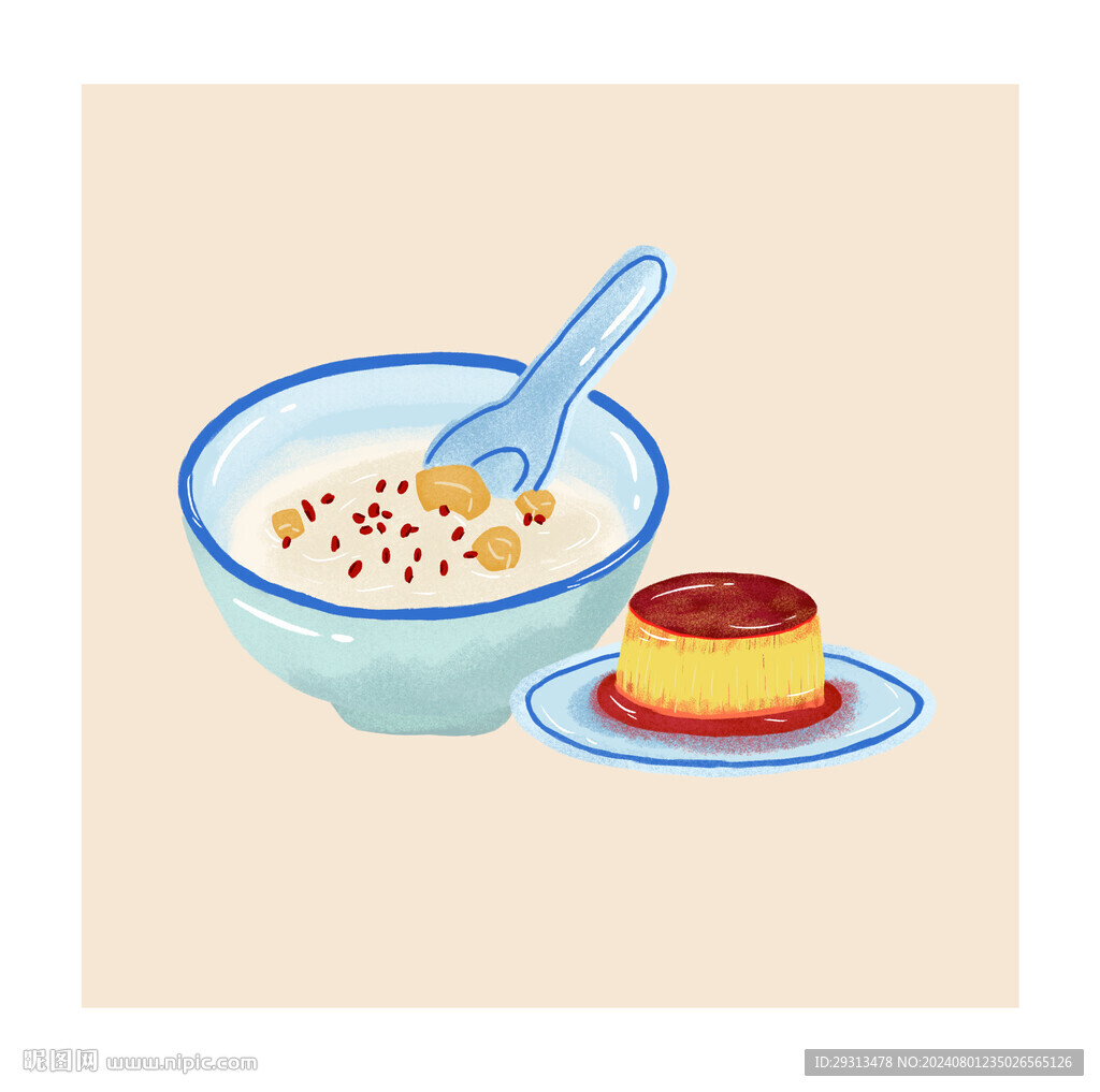 手绘甜品插画