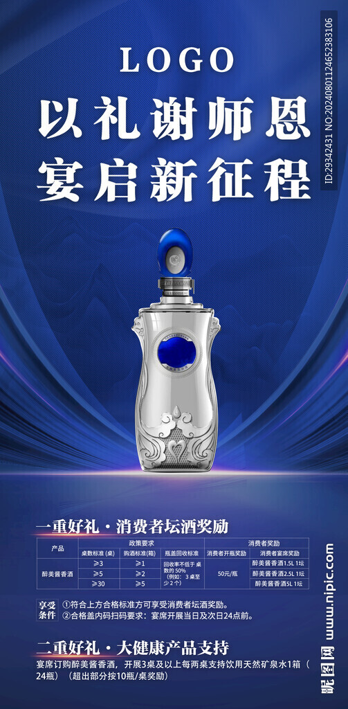 白酒谢师宴海报