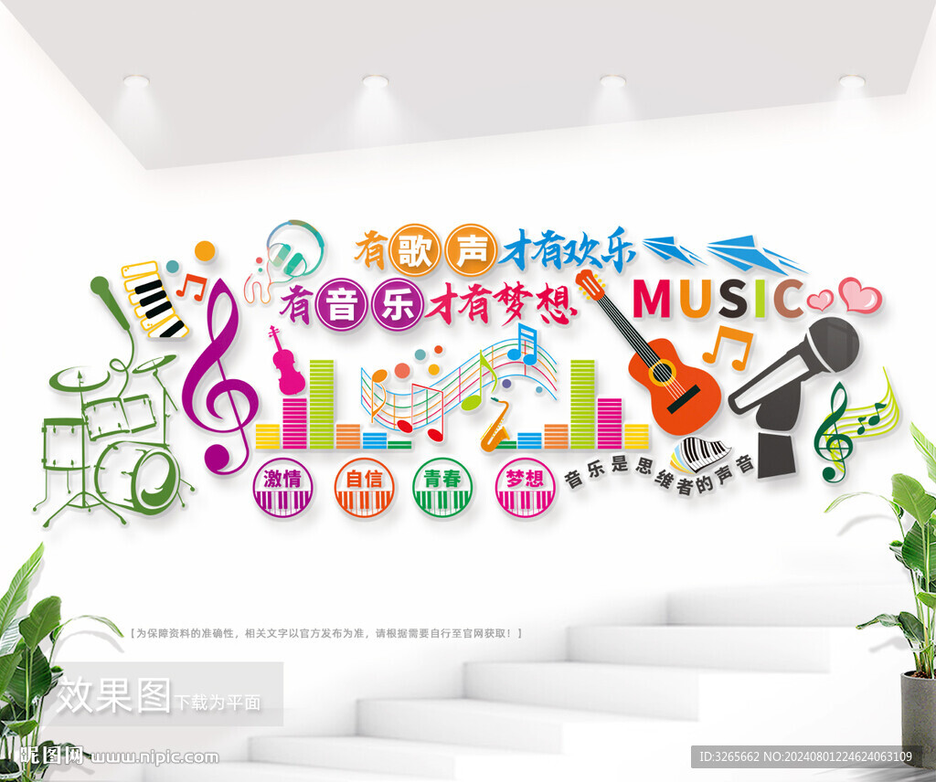 音乐培训室文化墙图片