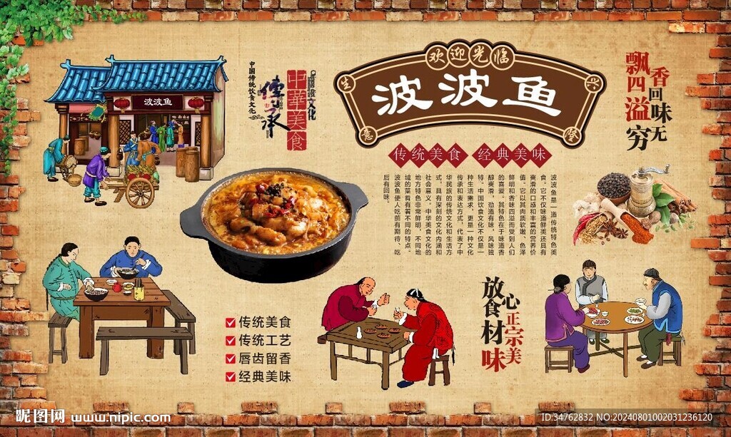 啵啵鱼背景墙 